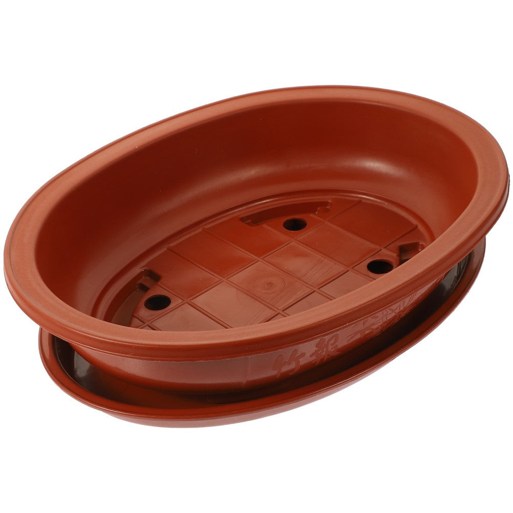 ya 14 Garden Flower Pot Pots for Plants with Drai ge Oval Bonsai Training Plastic