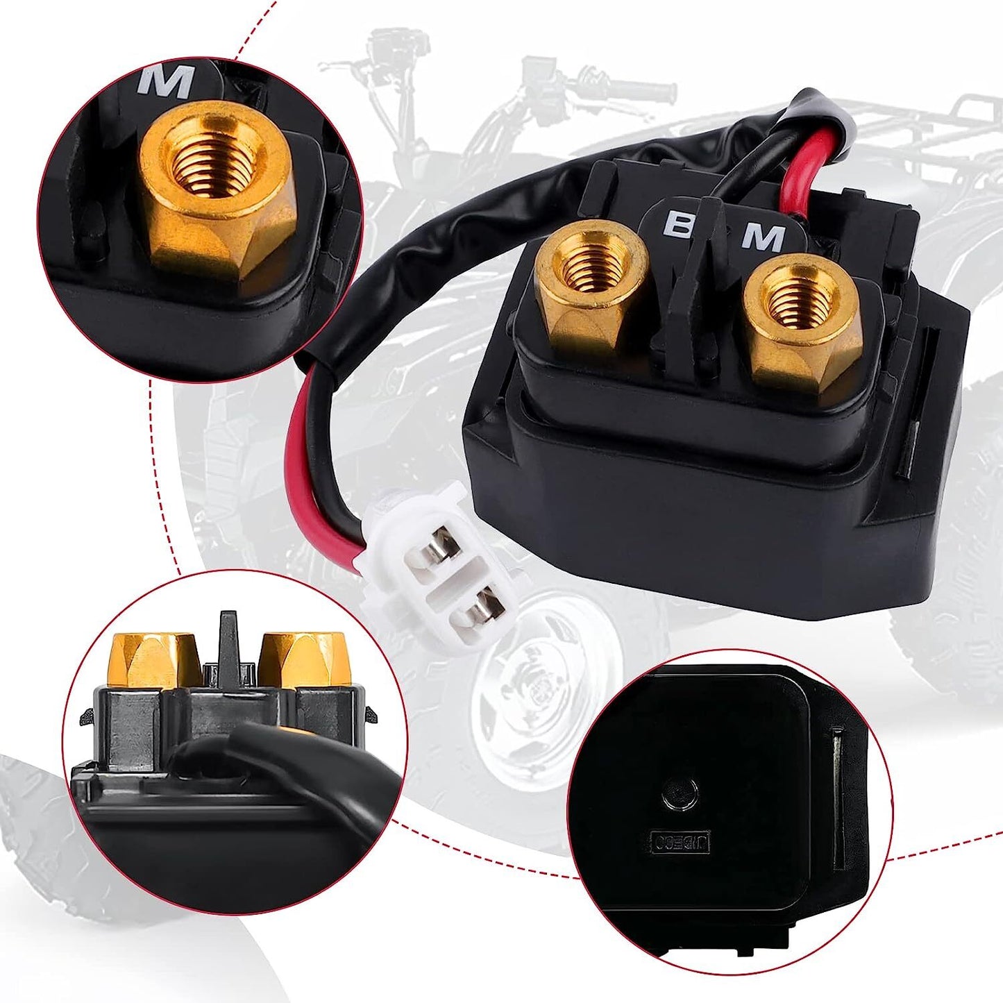 ya 5 8.7 New Starter Relay Solenoid for Yamaha Grizzly YFM 600 1999-2001 5GT-81940-11-00