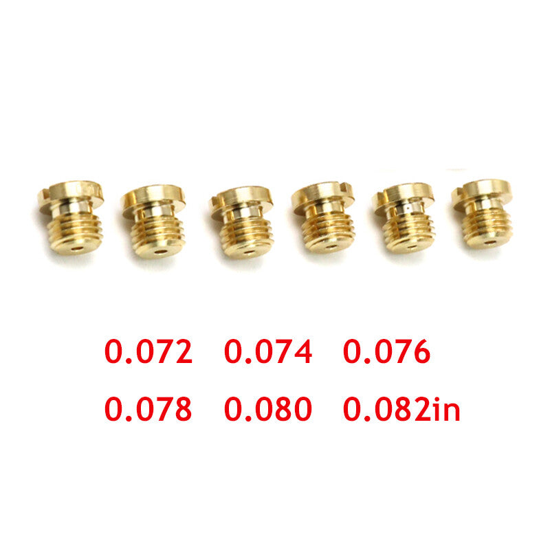 ya 4 6.17 6pcs Replacement S&S B E G OHO shorty V Twin Carburetor Main Jet 0.072-0.082