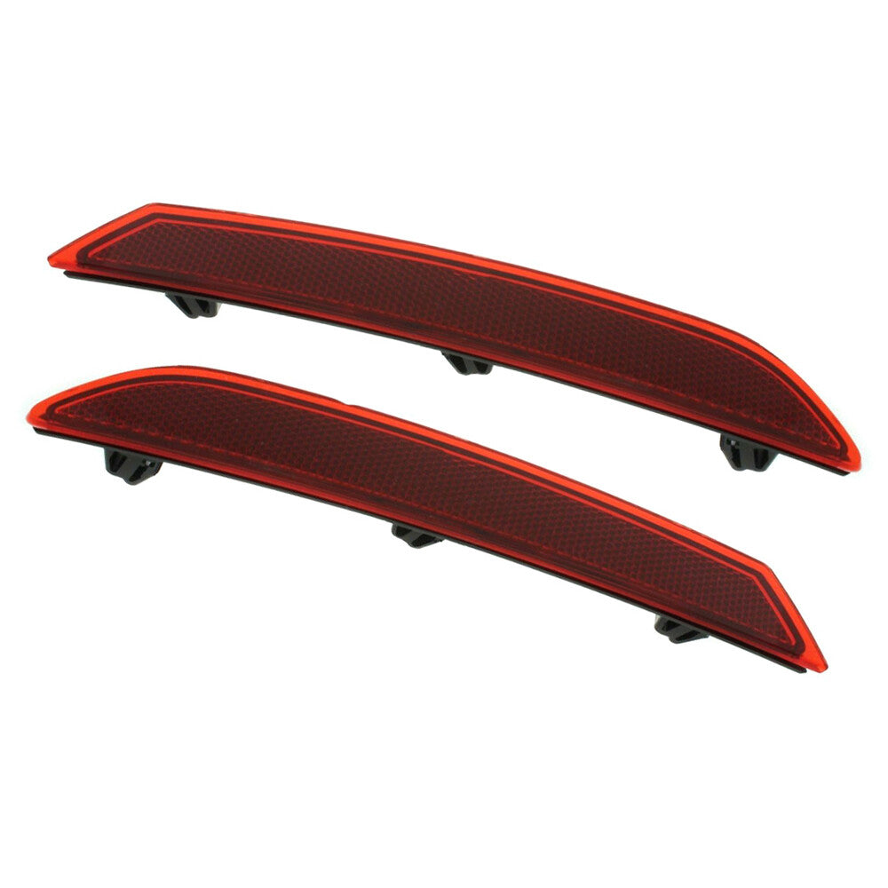ya 27 6.18.2 Left+Right Fits 17 18 for BMW 530e 530i 540i M550i xDrive Red Rear Bumper Reflector