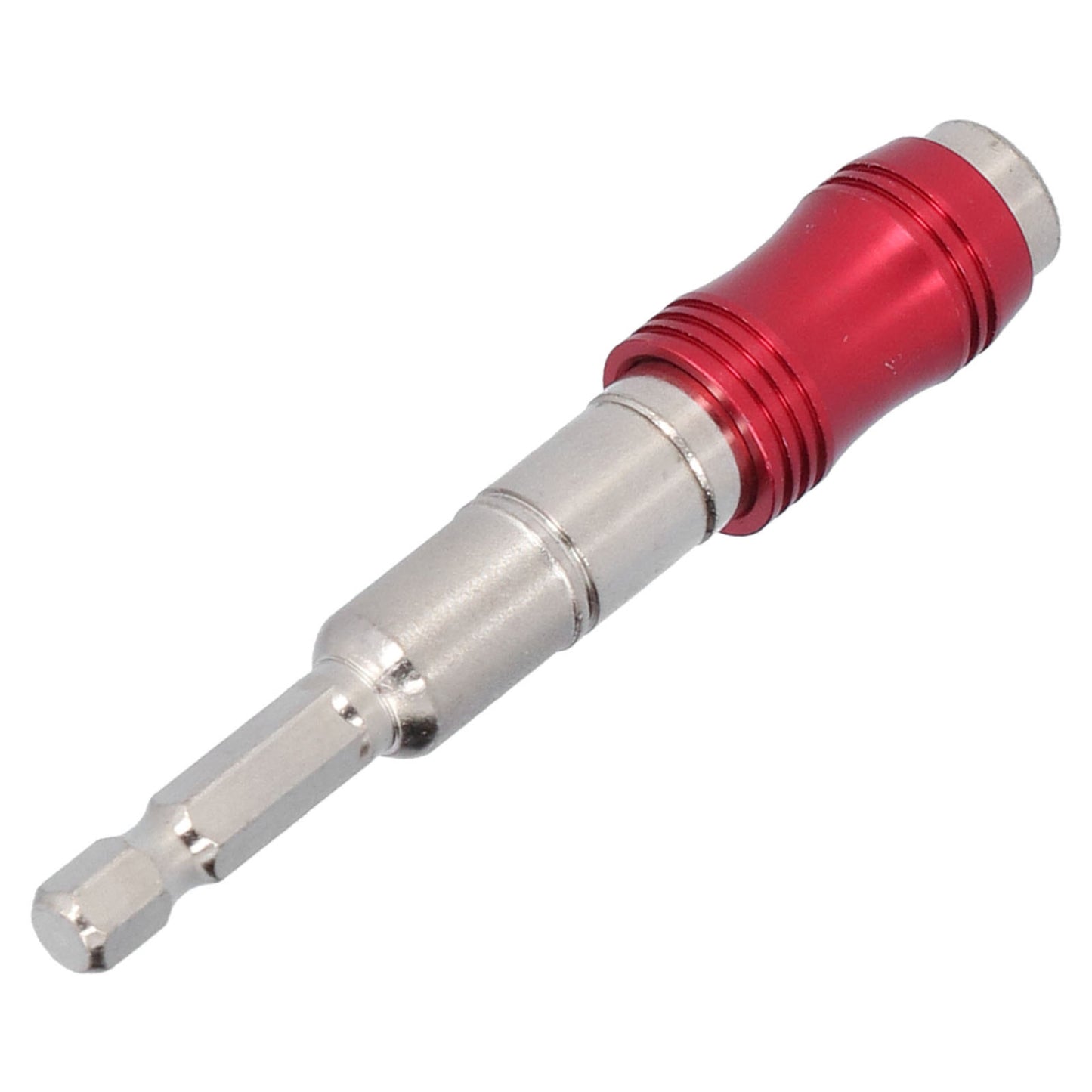 ya 25 Hex Drill Bit Holder Extension Rod Hand Operated Tools 1/4in(Red Silver)