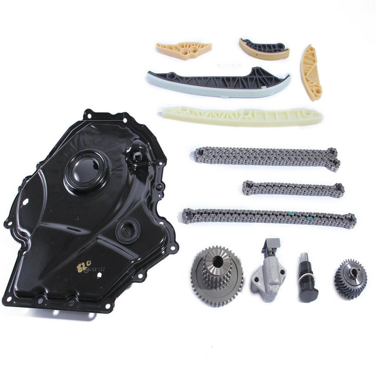 ya 9 6.5.2 Engine Timing Chain Tensioner Kit W/ Cover for VW for Golf MK5 MK6 for Audi A3
