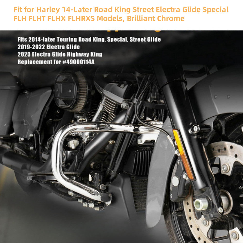 ya 2 6.30 Chrome Engine Guard Highway Crash Bar for Harley 2018 - 2023 Softail Low Rider