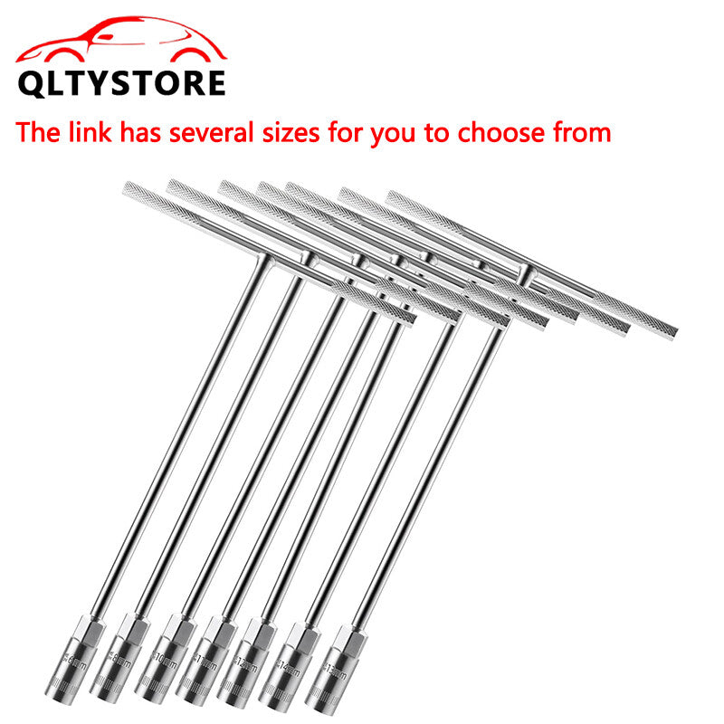 ya 3 6.24 1Pc Metric T-Handle T Handle Socket Wrench Tool Set 6mm-19mm For Car Motorcycle