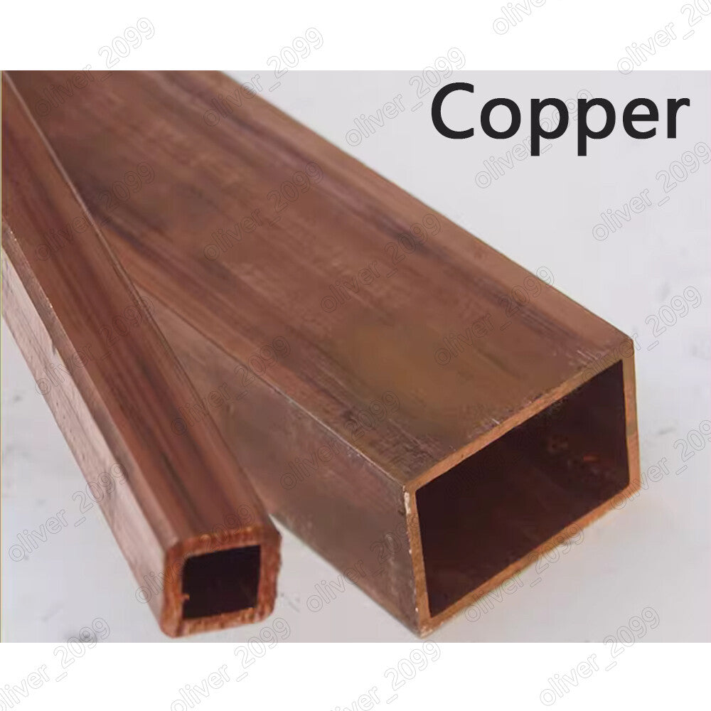 Pure Copper Squre / Rectangle Tubes Length 250mm Select Size