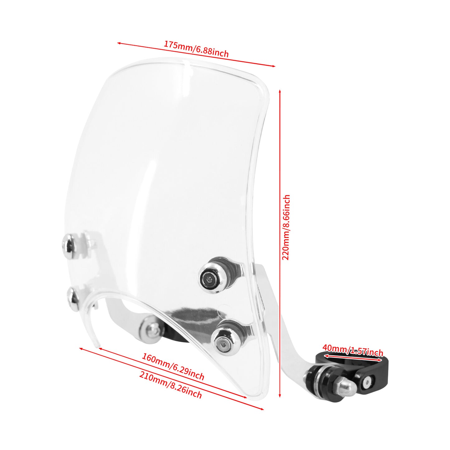 ya 5 8.7 39mm Windshield Clear Windscreen Fit for Harley Sportster XL 883 1200 2004-2022