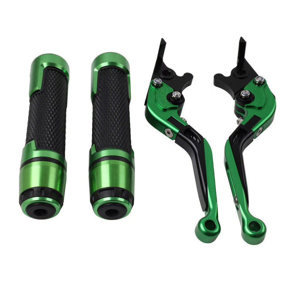 ya 2 7.15 Fit for Kawasaki 650R Folding Extendable Brake Clutch Lever Handlebar Grip Set