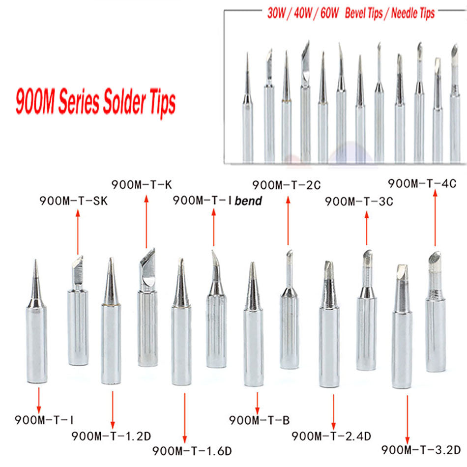 Soldering Tip Pure Copper Inner Core Electric Iron Head 900M Series Solder Tips