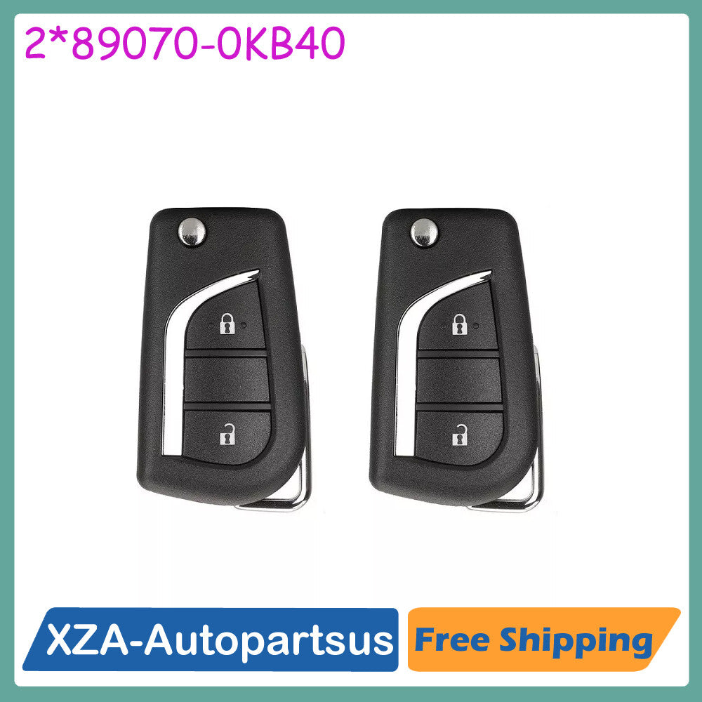 ya 10 5.28 2 x for Smart keyless Remote Key fob BA2TA H-13689 for Toyota Hilux 2015-2020 433mhz
