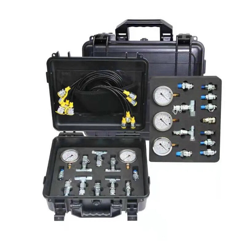 Excavator Engine Components Hydraulic Pressure Gauge Group Diagnostic Test Kit