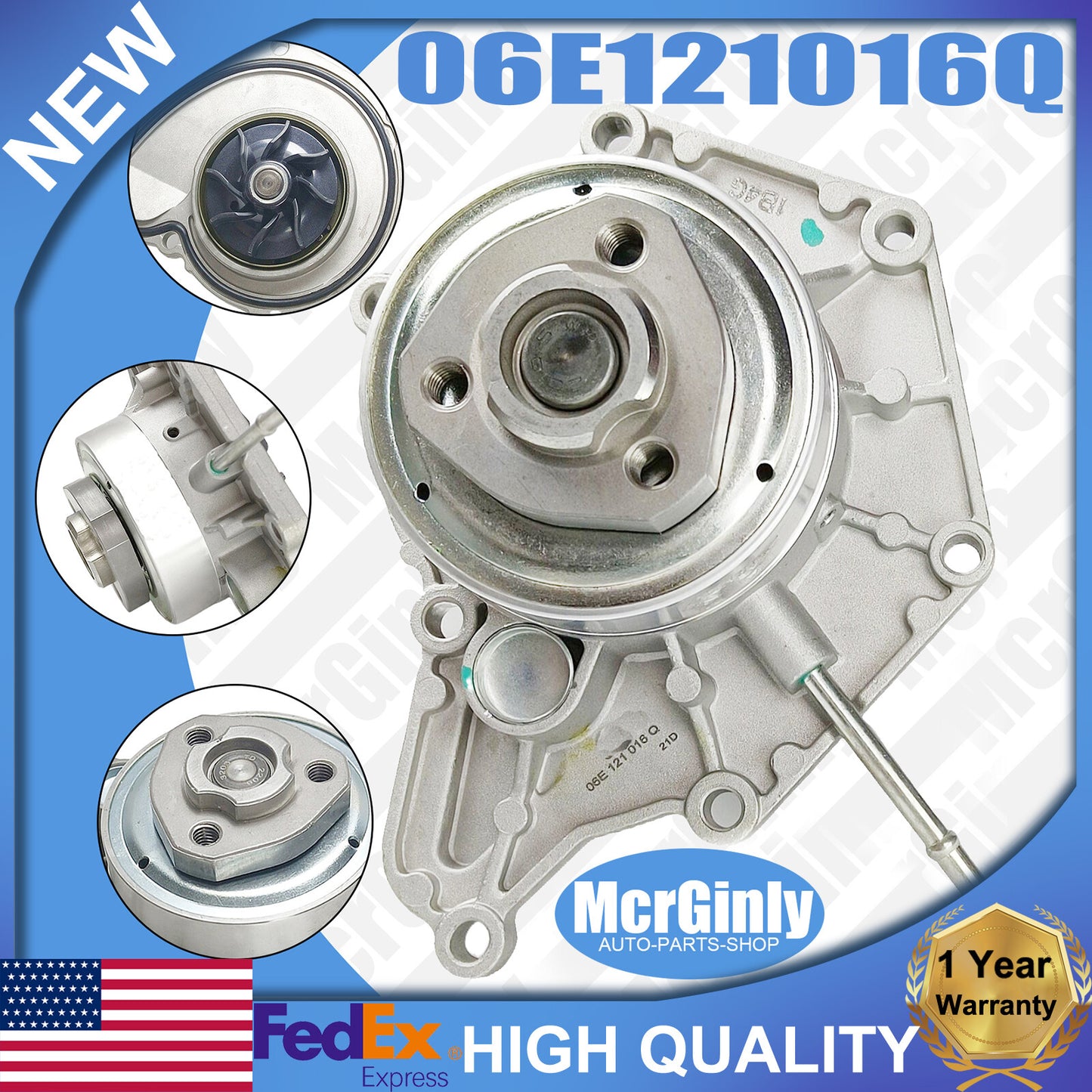 ya 11 6.8 Engine Cooling Water Pump NEW for VW Touareg for Audi for A4 A5 A6 for A8 for Q5 06E121016Q