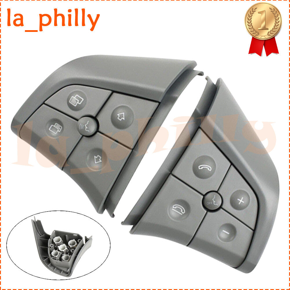 ya 13 1 Pair Fit for Mercedes-Benz W164 W251 W245 Steering Wheel Switch 5 Button Gray