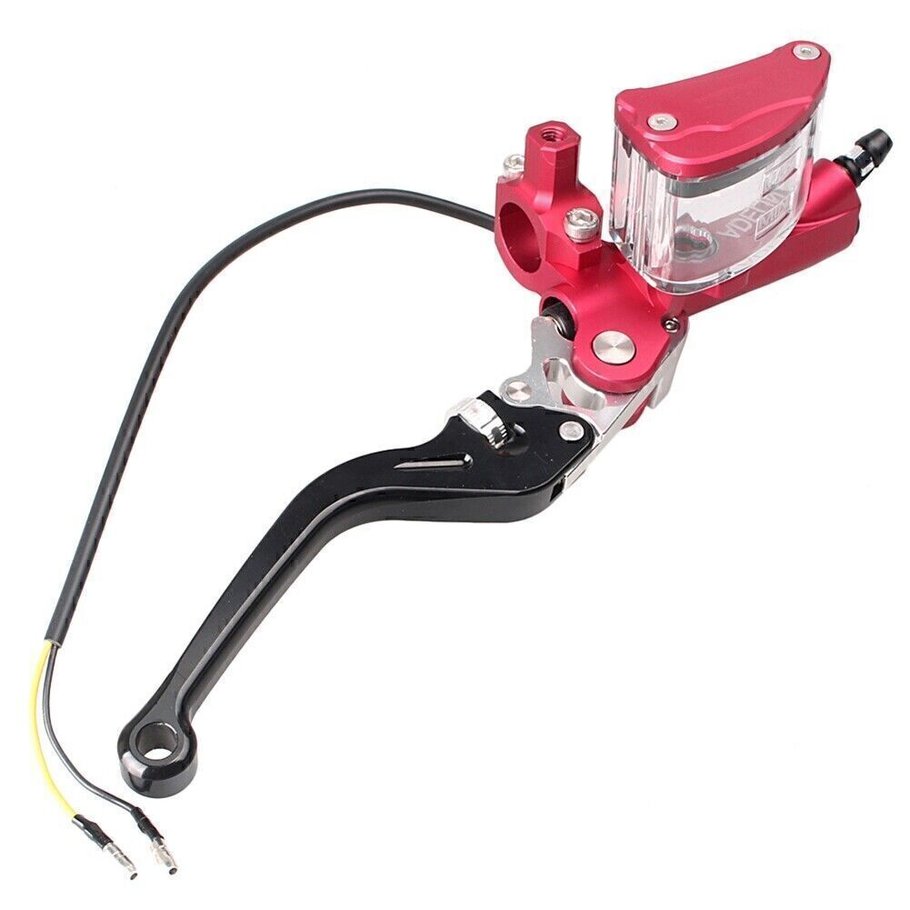 ya 2 7.15 17mm Right 7/8 Brake Master Cylinder Clutch Fluid Reservoir Levers Red