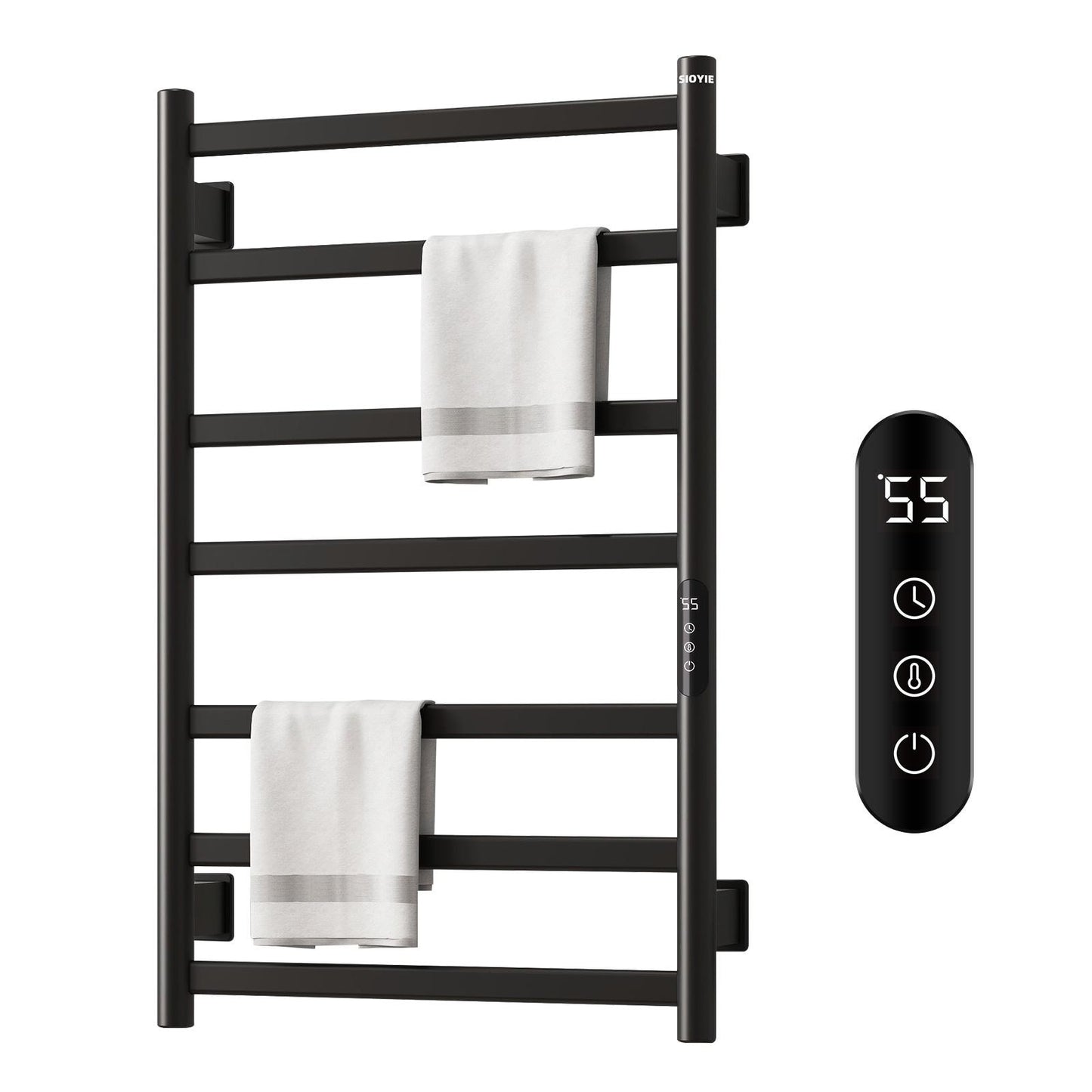 ya 28 Smart Electric Towel Warmer 7 Bars150W w/ Touch Screen Timer Temperature Control