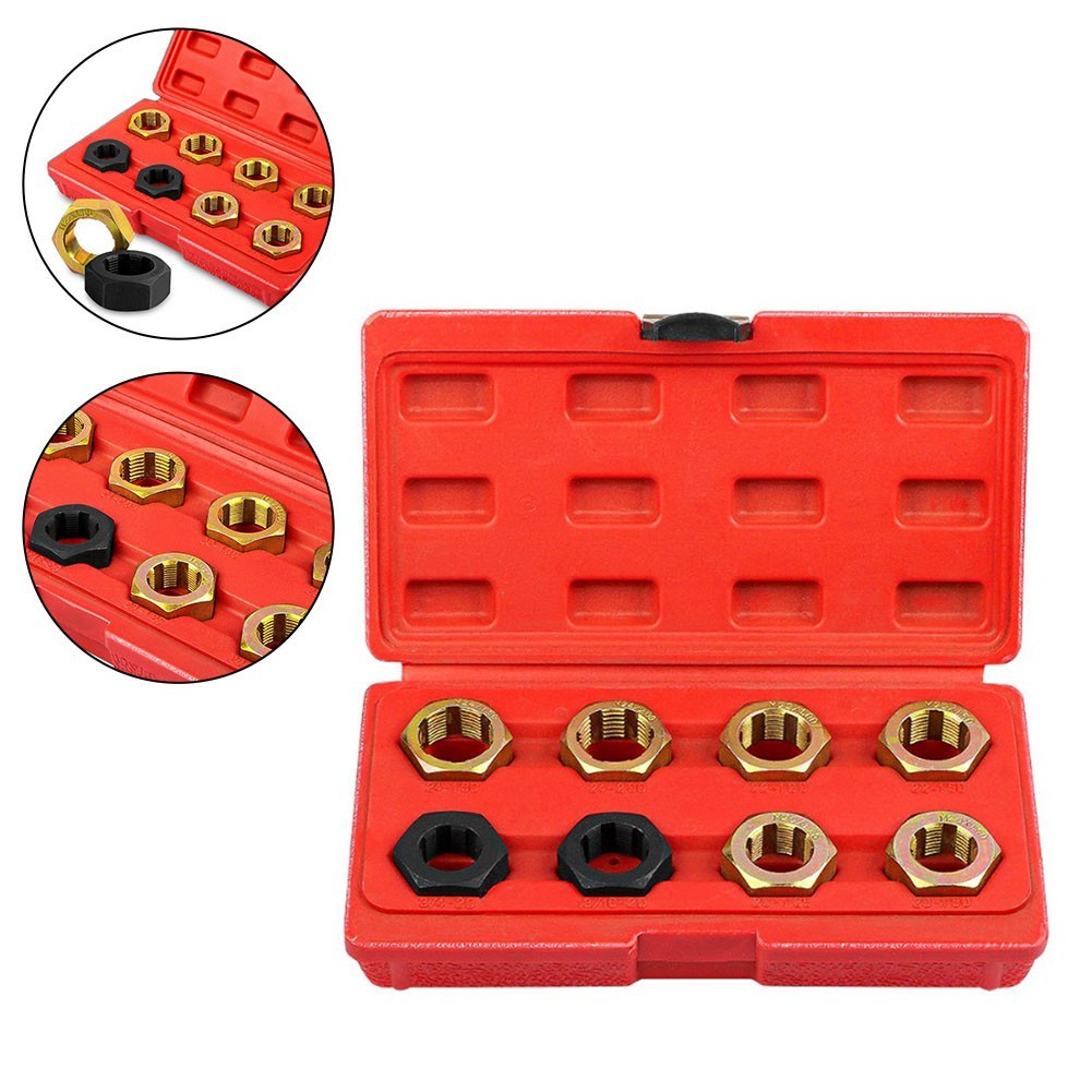 ya 14 Convenient Storage and Transport Axle Spindle Rethreading Tool Set with Case
