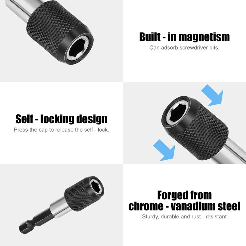 ya 25 6Pcs Hexago l Handle with Comfortable Grip Quick Release Screwdriver Extension