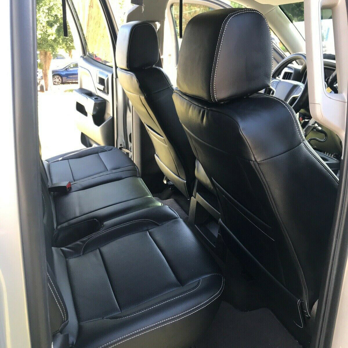 ya 12 5.22 For 14-18 for Chevrolet for Silverado for SEAT s Cover LT DOUBLE Cab Black Front Rear