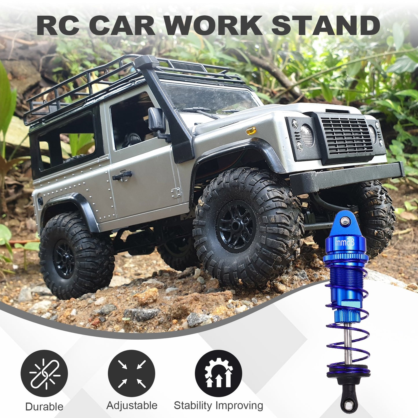 ya 5 8.7 RC Shock Absorber 1/12 1/10 85mm for 1/12 1/10 RC Car Blue