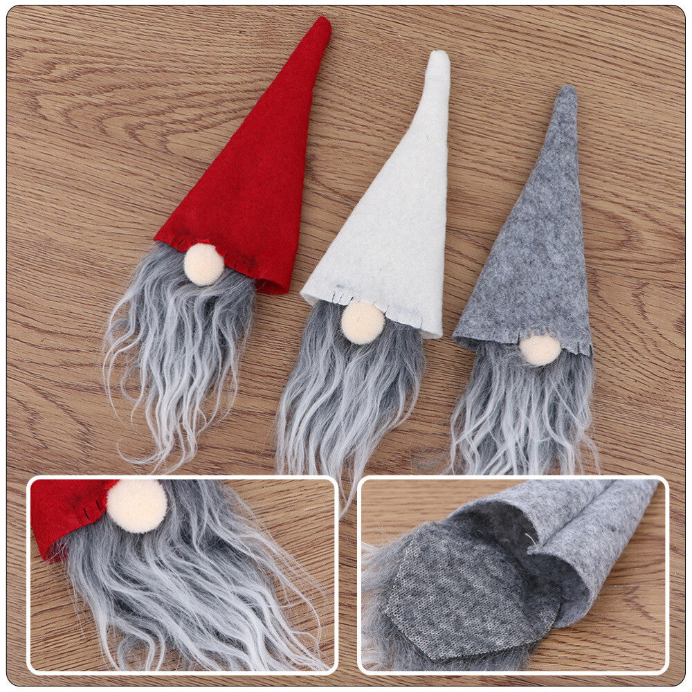 ya 25 6PCS Decorative Wine Decors Xmas Gnome Delicate Bottle Covers Wine Accessory