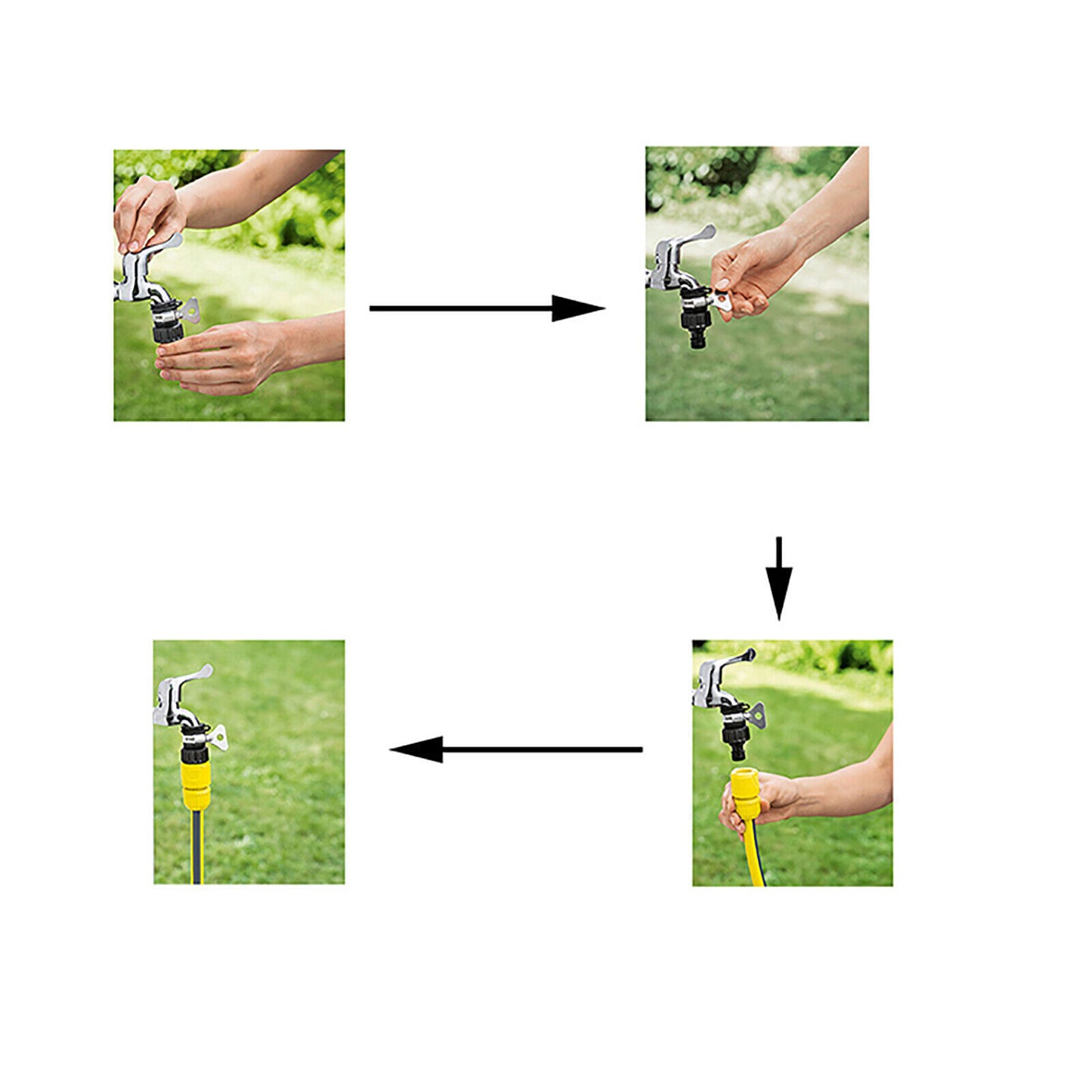 ya 14 5x Universal Water Pipe Shut-Off Joint Connector Kit for 5/8 1/2 Inch Water Pipe