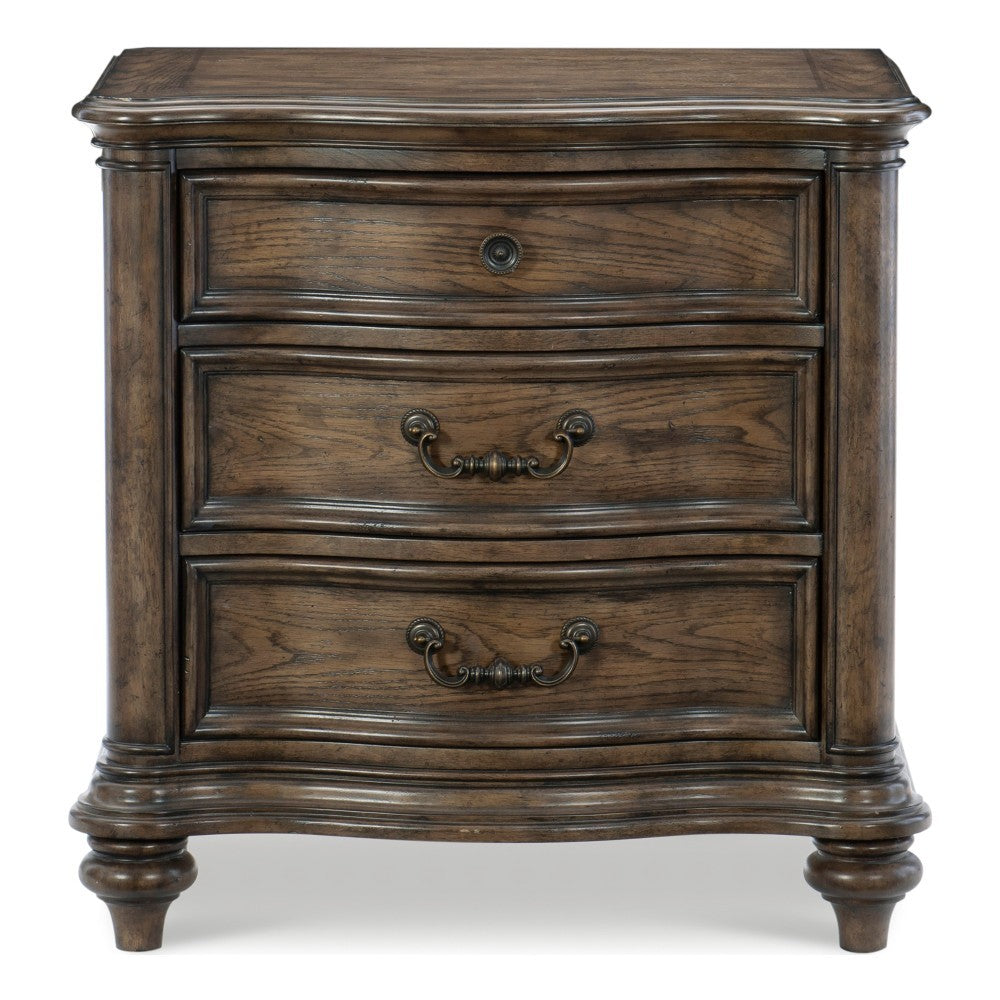 ya 28 For Bedroom 1pc Traditional 3-Drawer Nightstand-Brown Oak Finish, Bedside Table