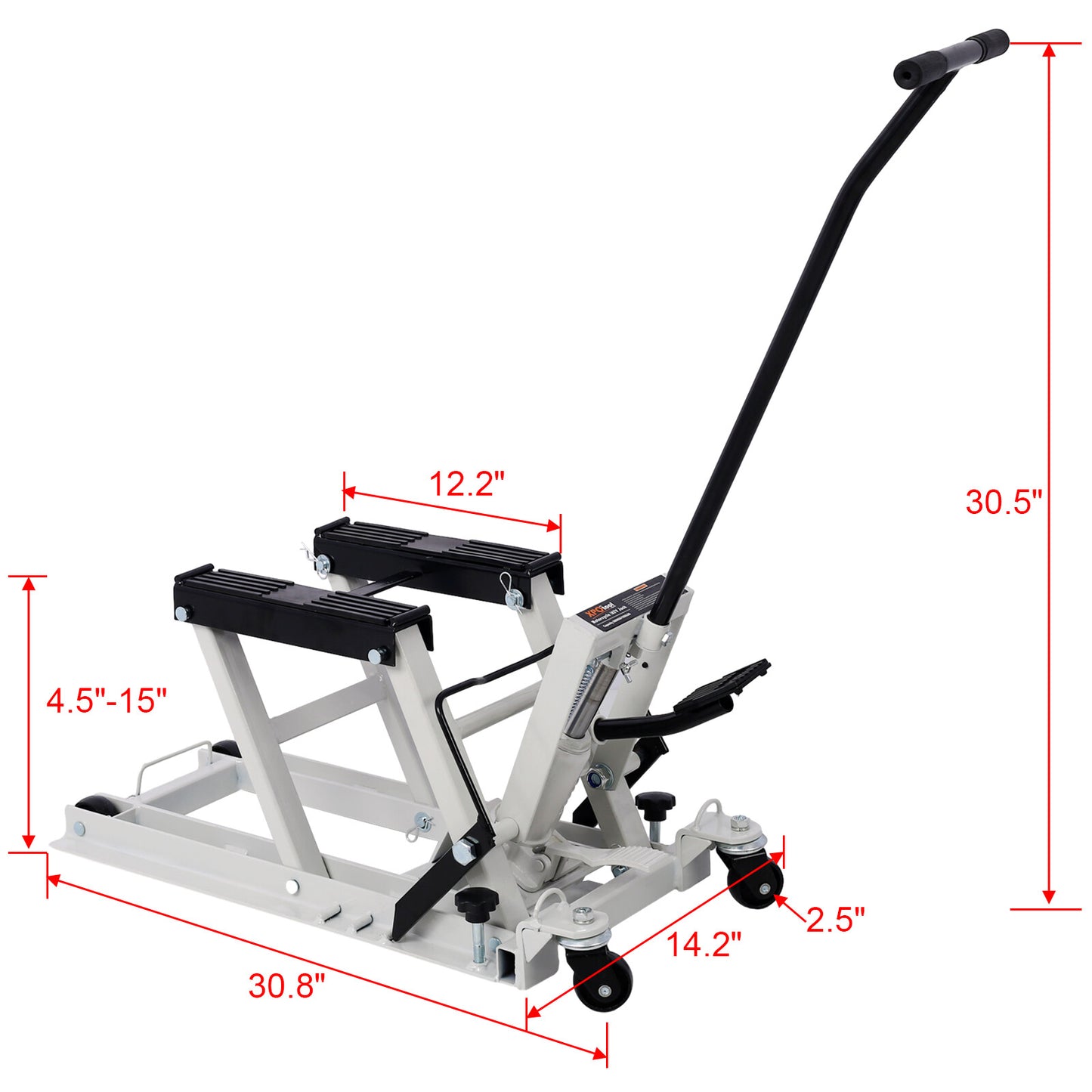 ya 1 6.30 New Hydraulic Motorcycle Lift Jack 1500 lbs for ATV Utv Dirt Bike Stand with Tie
