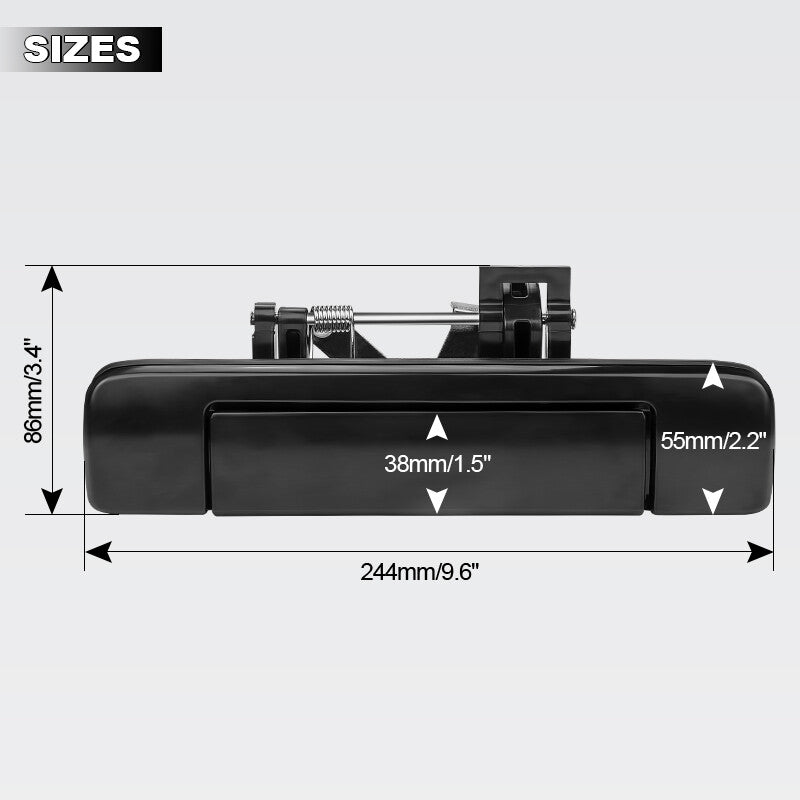 ya 5 8.7 Black Tailgate Handle No Keyhole for 2012-2016 for Holden Colorado RG/ for Isuzu DMAX