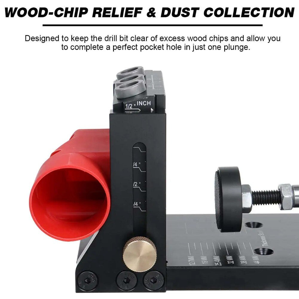 ya 17 Woodworking Inclined Hole Doweling Jig Pocket Hole Jig Kit With 9.5mm Drill Bit