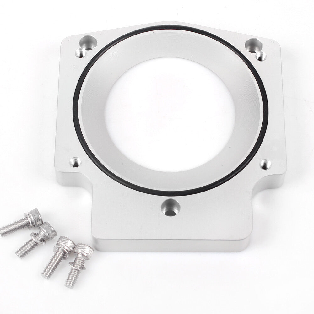 ya 27 7.20 102mm Silver Intake Manifold Throttle Body Spacer Adapter For LS1 LS2 LS6 LSX