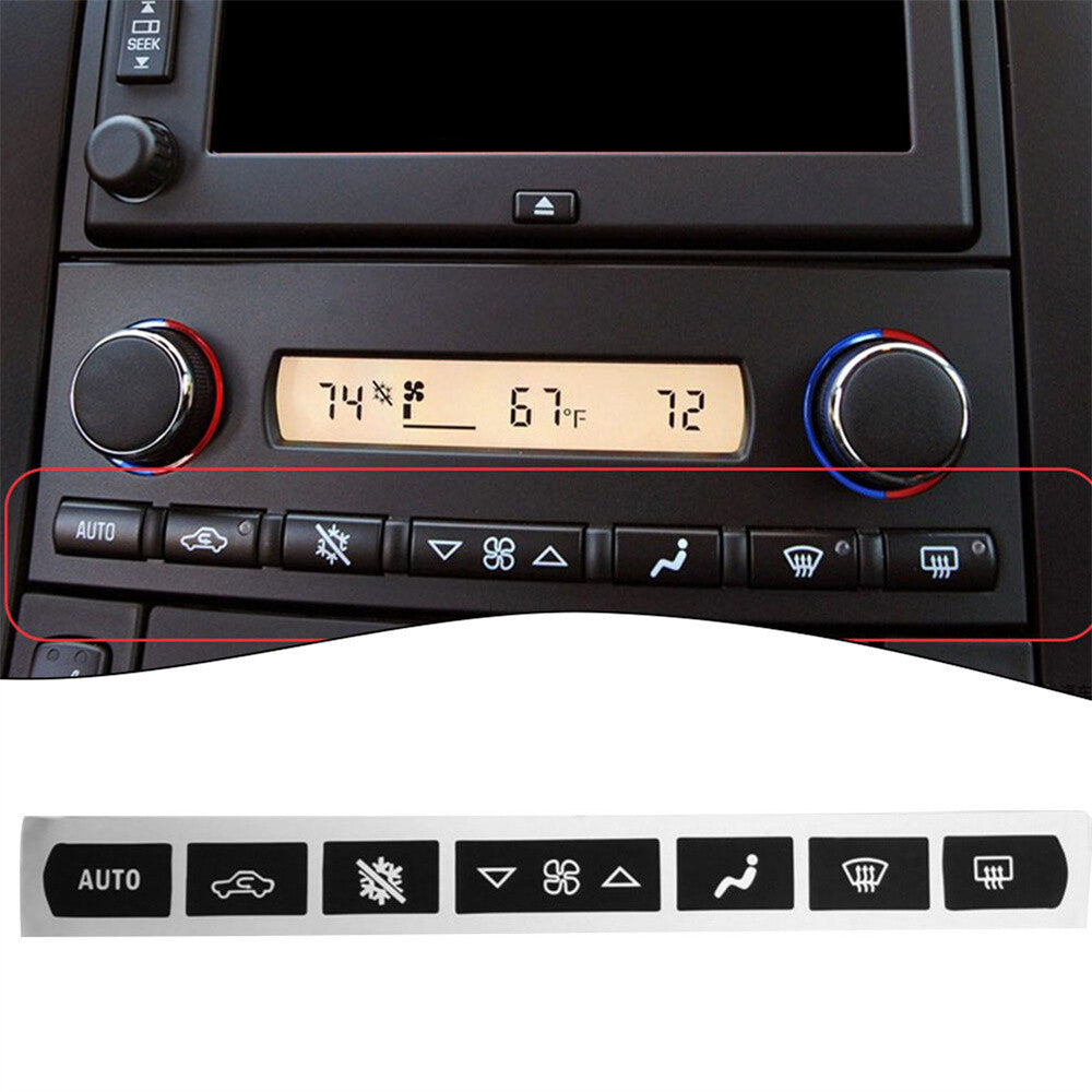 ya 13 For 2005-2013 for Corvette C6 A/C Climate Control Buttons Repair Decals Stickers Set