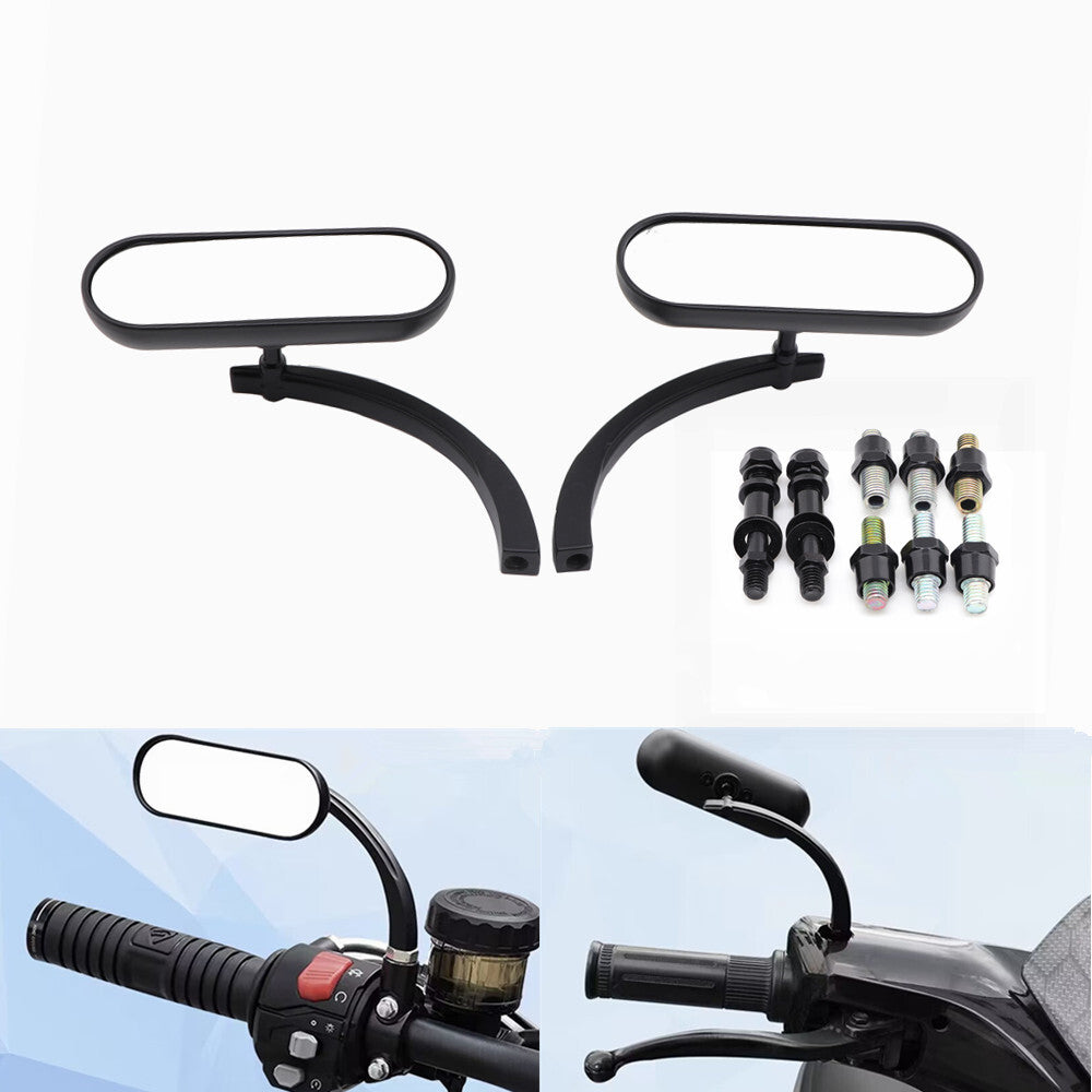 ya 4 6.21 Motorcycle for Mini Oval Rearview Side Mirror for Harley Dyna Softail Deluxe Custom