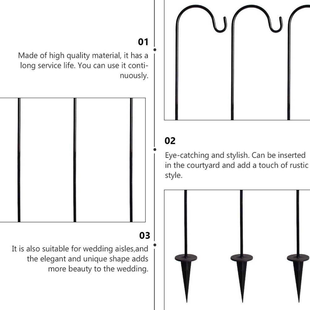 ya 14 4 Pcs outside Shepherds Hook Indoor Hanging Plant Stand Garden Crook Hooks
