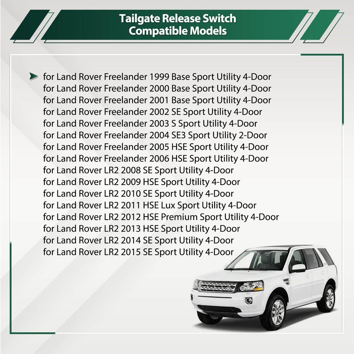 ya 5 8.7 Boot Tailgate Release Switch Fits for Land Rover lander 2 2006-2015 LR020997