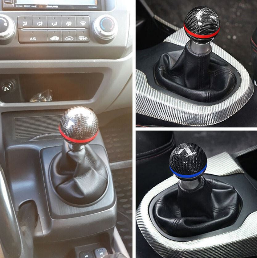 ya 1 8.5.4 Car Shift Knob 5 Speed Mugen Red Carbon Fiber 1.50 Thread Pattern for