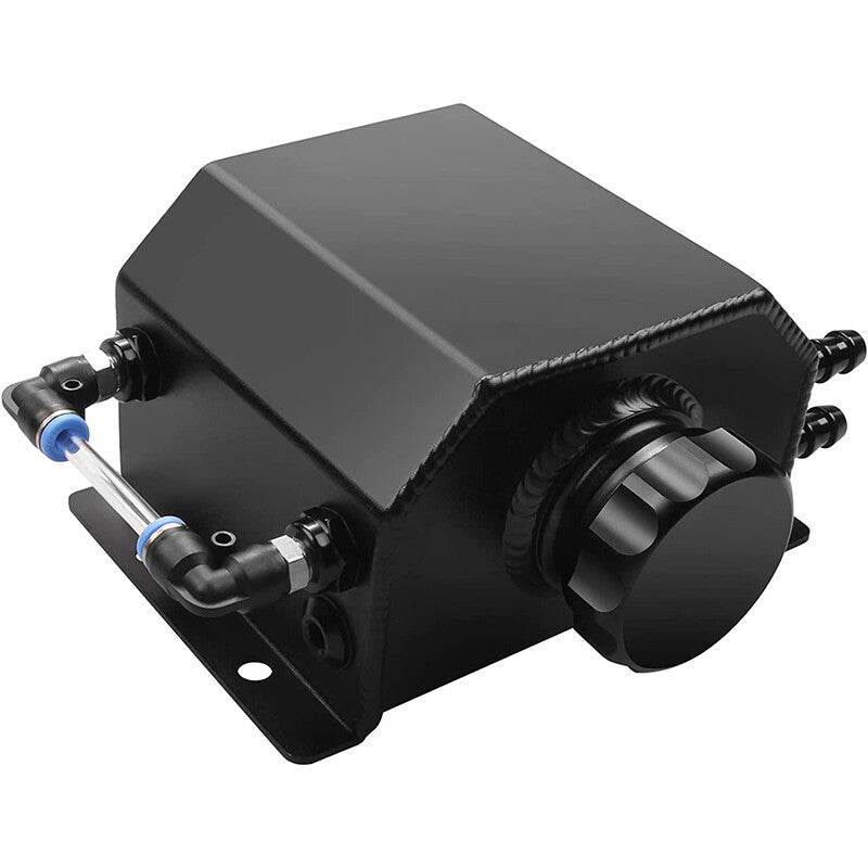 ya 3 6.25 1 Liter Black Aluminum Radiator Coolant Overflow Bottle Recovery Tank Reservoir