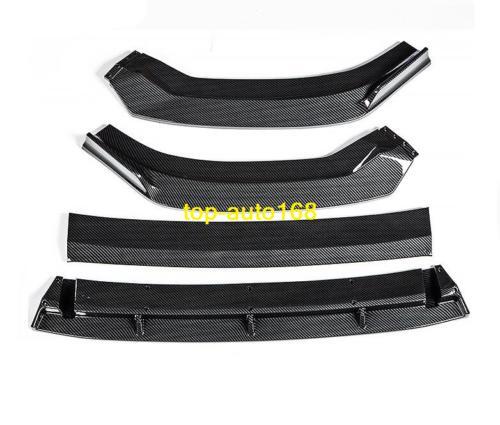 ya 4 6.17 Carbon Fiber Look Front Bumper Lip Body Kit Spoiler 4PCS for Audi A3 2017-2020