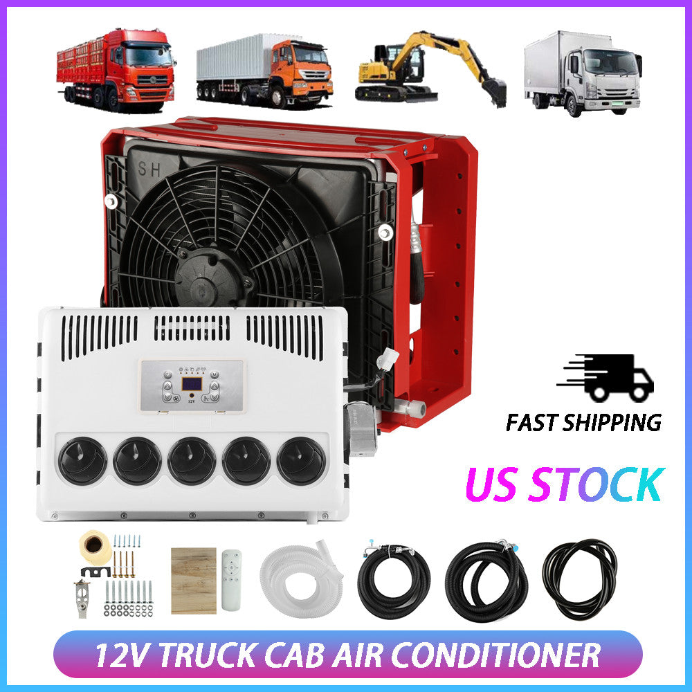ya 1 7.7 12V Truck Air Conditioning Car Split A/C For Engineering RV Bus Air Conditioner