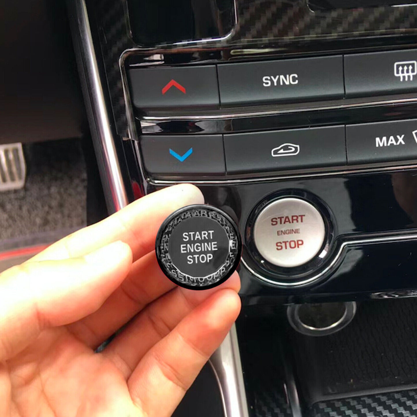 ya 1 8.5.4 Engine Start Stop Push Button Knob Switch Decor Cover for Jaguar XF XE F-Pace TE