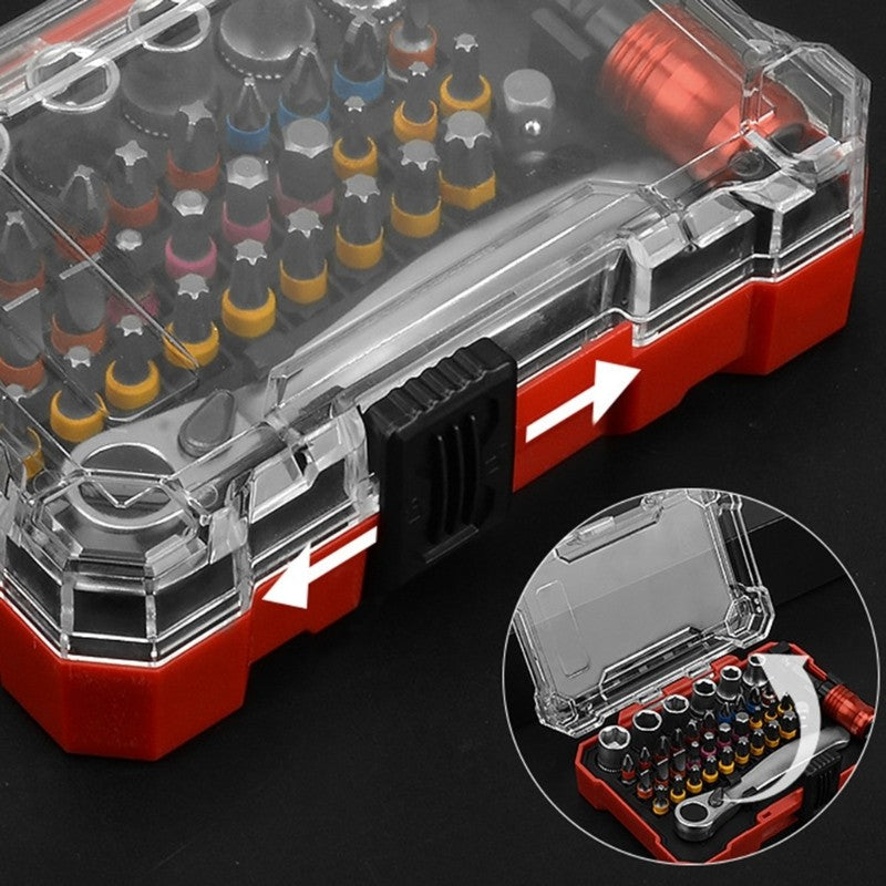 ya 26 Heavy Duty Ratcheting Screwdriver Set Bit Carbon Steel Tool Case