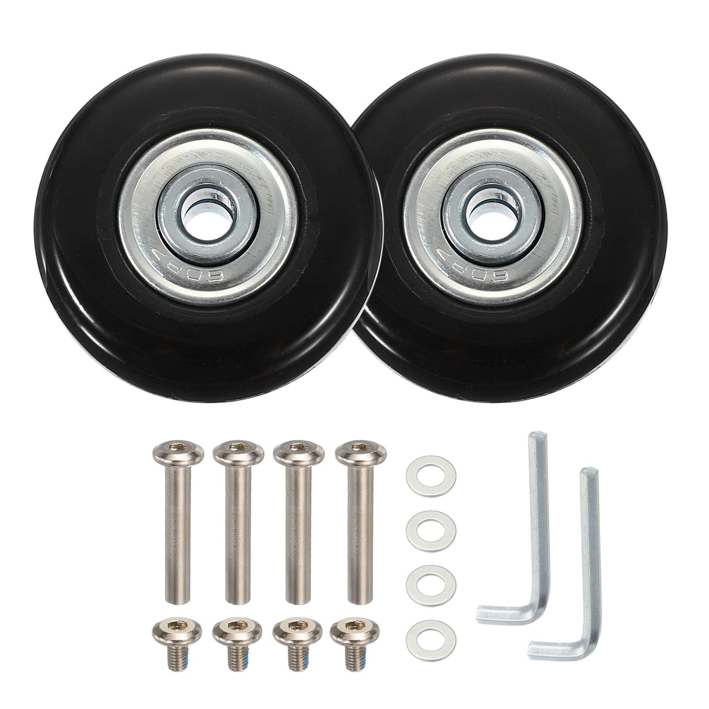 ya 12 5.21 2 Set Luggage Suitcase Wheels Replacement Rubber Swivel Caster Wheels 40x18mm