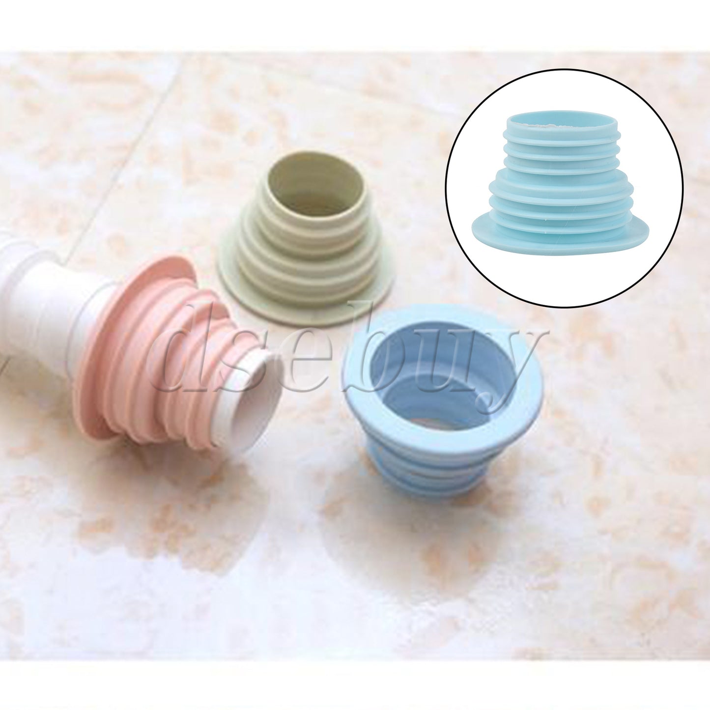 ya 14 6 Pieces n Plastic Sewer Wash Basin Floor Drain Seal Rings 2.36x1.45inch