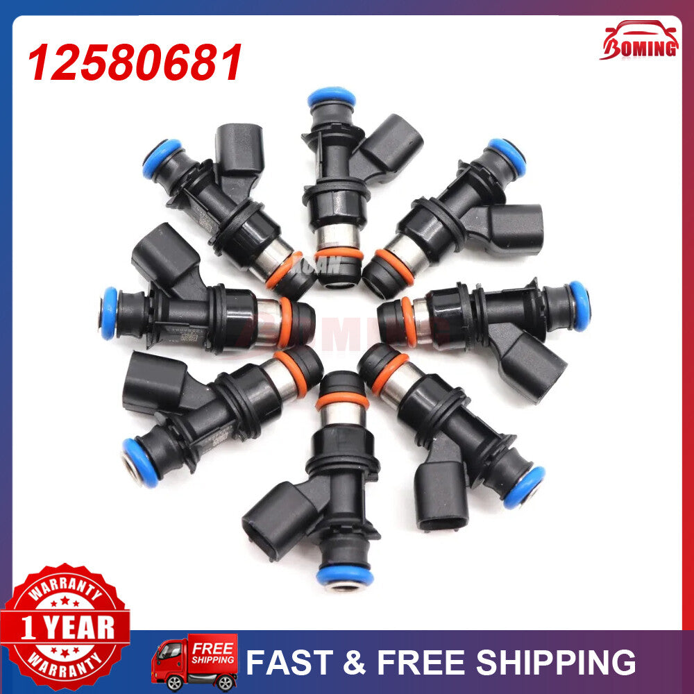 ya 1 7.2 8Pcs Fuel Injector for GMC Sierra 1500 2500 3500 Yukon Yukon XL 1500 12580681