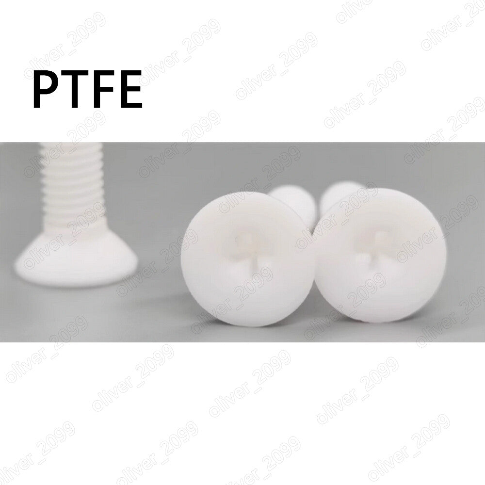 PTFE Plastic Phillips Countersunk Flat Head Screws M3/M4/M5/M6/M8/M10/M12