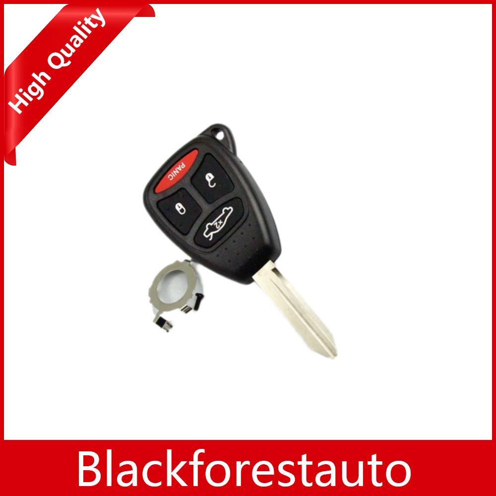 ya 10 5.28 for Chrysler for Dodge for Jeep Replace Remote Key Shell Case Fob 4 BTN +Blank Blade