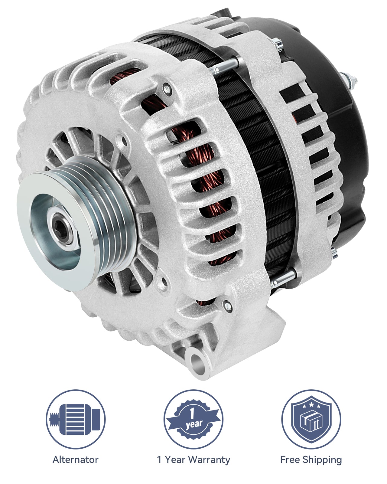ya 27 7.2 Silver Alternator Fit for 2005-2007 for Chevrolet Silverado 1500 4.3L V6 ADR0368