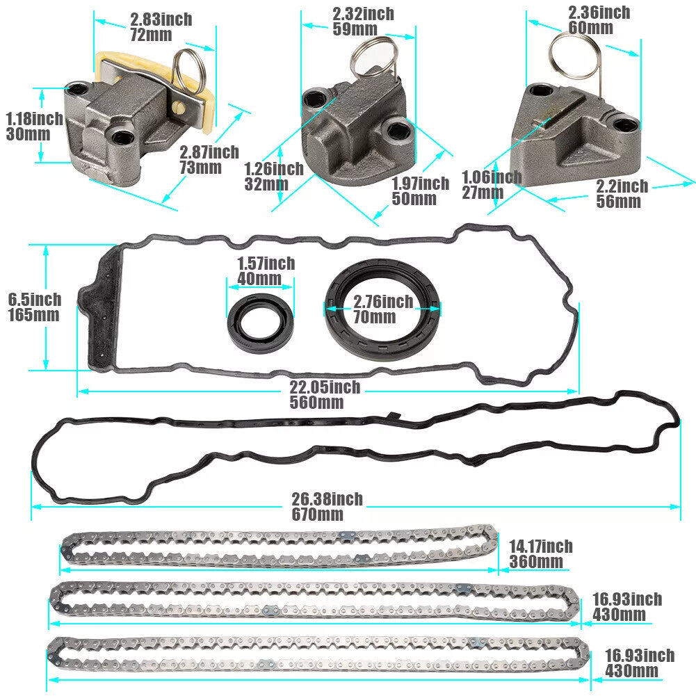 ya 10 5.28 Engine Timing Chain Kit for Chevrolet for GMC Camaro Impala Enclave SRX 3.0 12693218