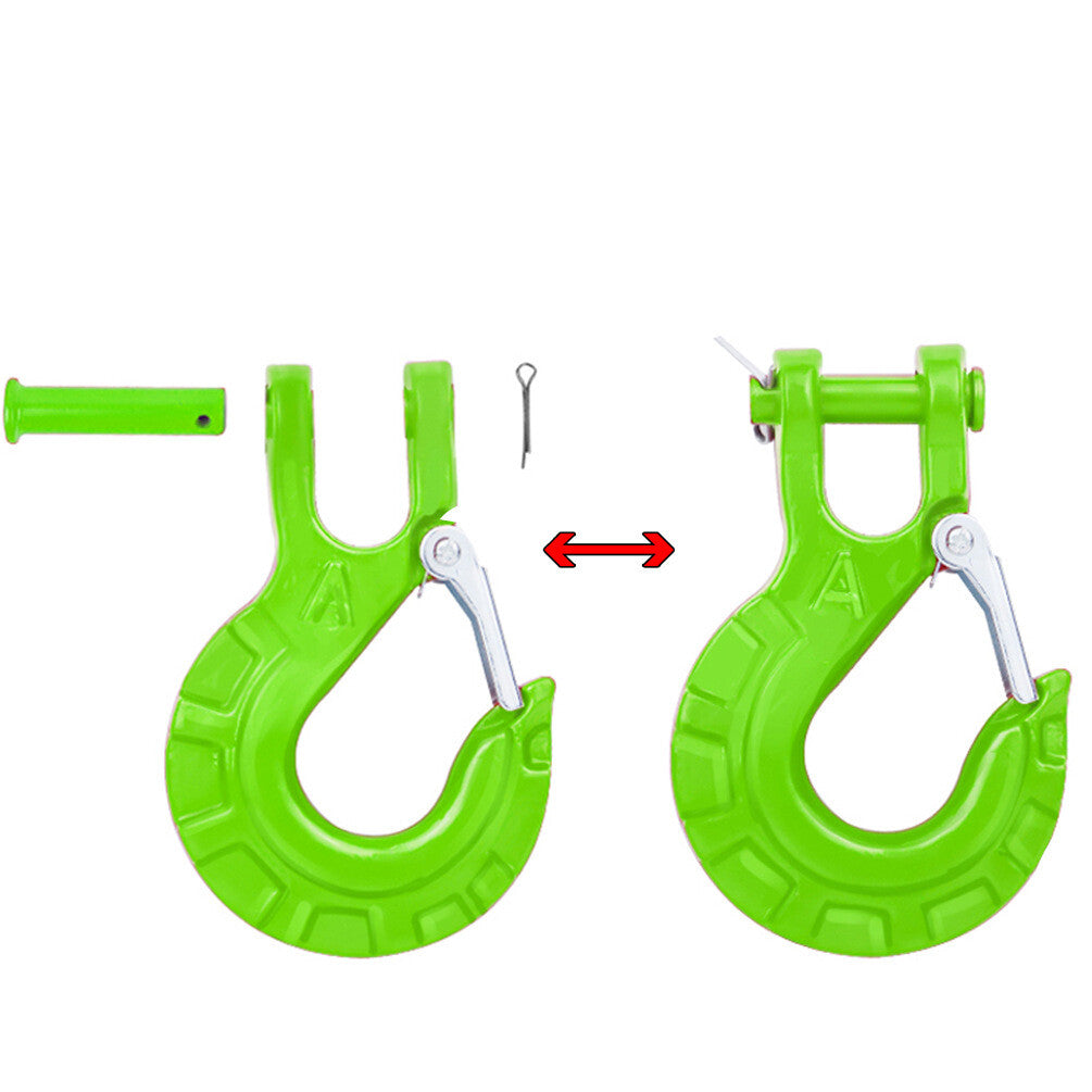 ya 5 8.7 3/8 Grade 70 Safety Latch Winch Cable Hook Selevis Slide Hook Set