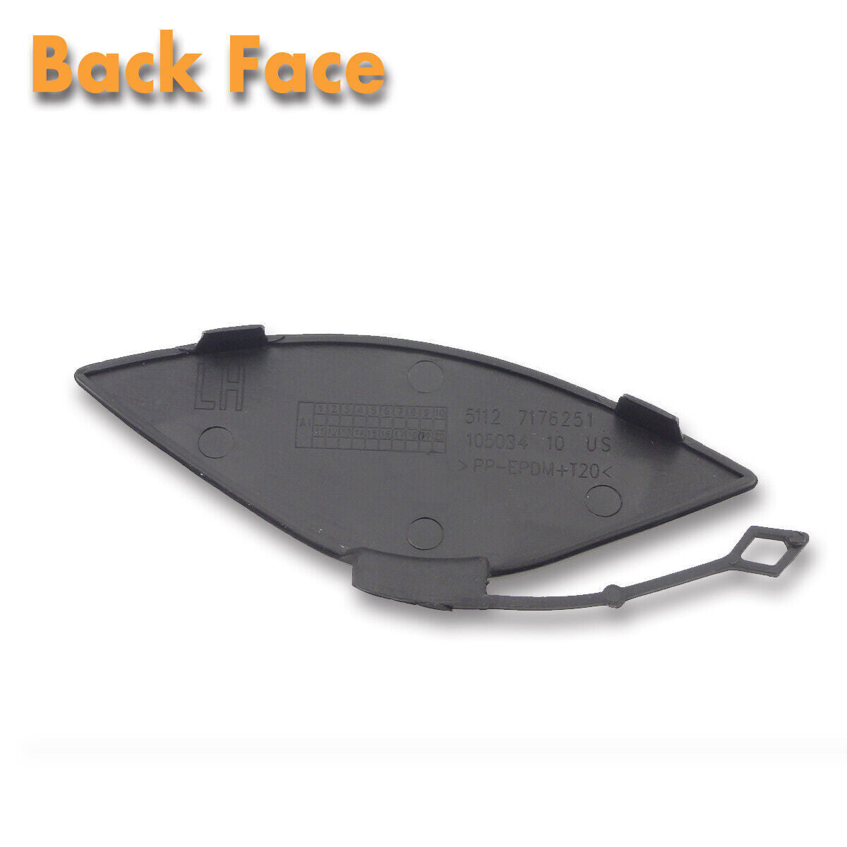 ya 5 8.7 Rear Bumper Tow Hook Eye Cover Cap 51127176251 Left Fit for BMW X6 E71 2008-2011