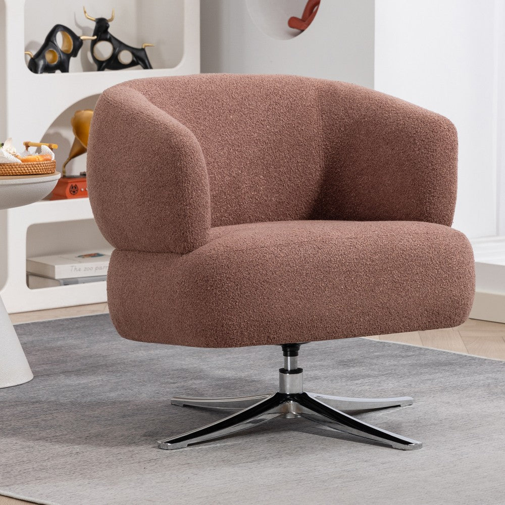 ya 28 Cuddle-Style Leisure Swivel Sofa Chair - for Balconies/Studies/Living Rooms Red