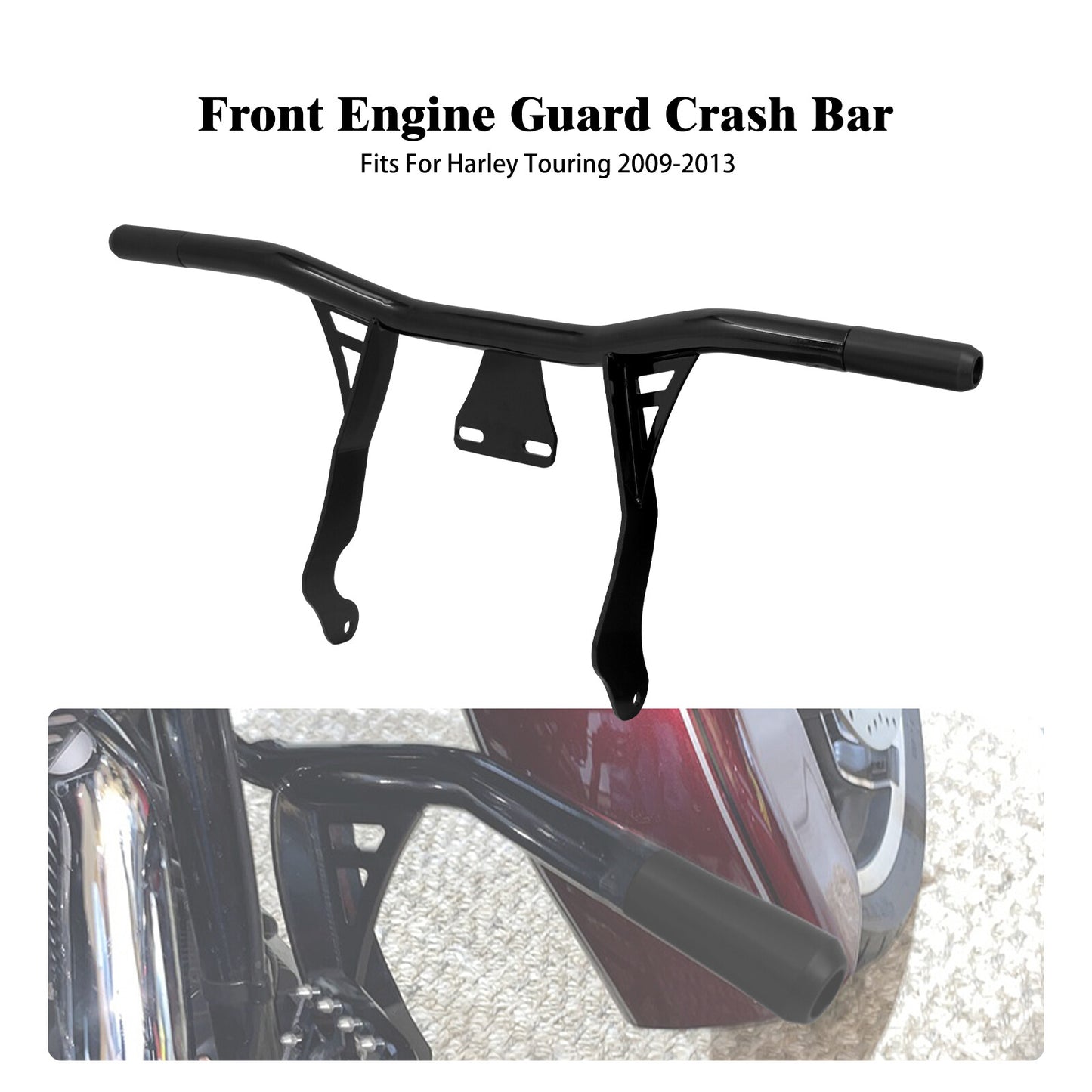 ya 27 7.20 Highway Footpeg Engine Guard Crash Bar for Harley Road King Electra Glide 09-13